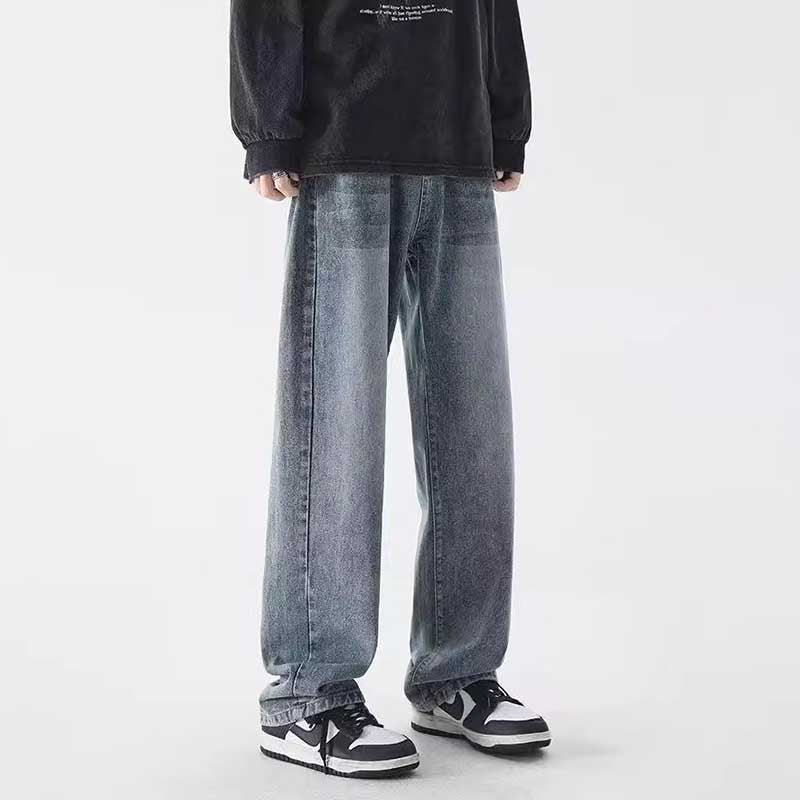 Jean droit vintage décontracté pour homme, en coton durable