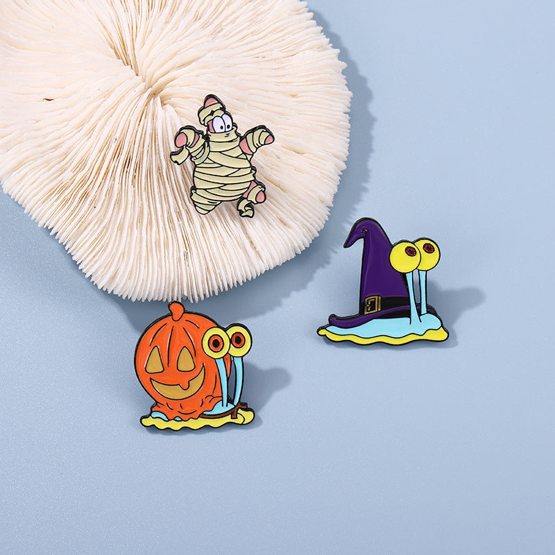 Halloween Cartoon Cute Animal Paint Brooch