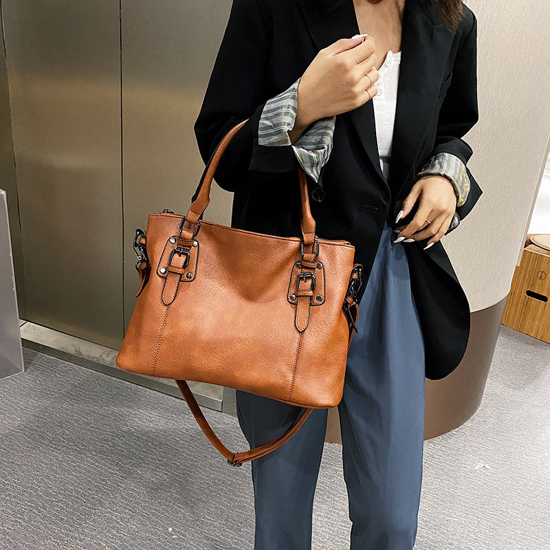 Fashion Women Vintage Simple Shoulder Tote Bag
