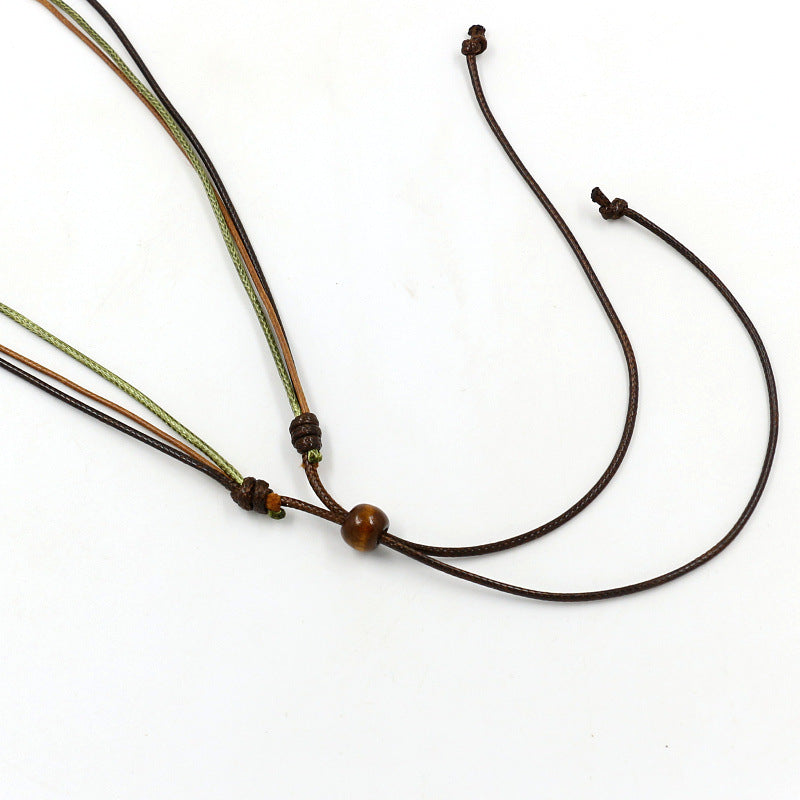 Women's Bohemian Multicolor Wooden Bead Necklace