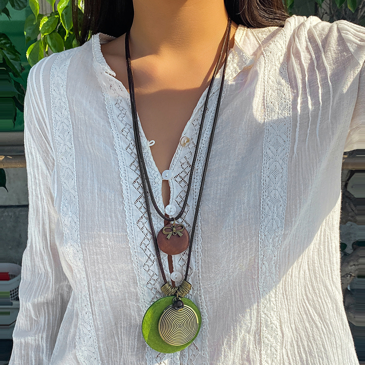 Collar colgante vintage bohemio