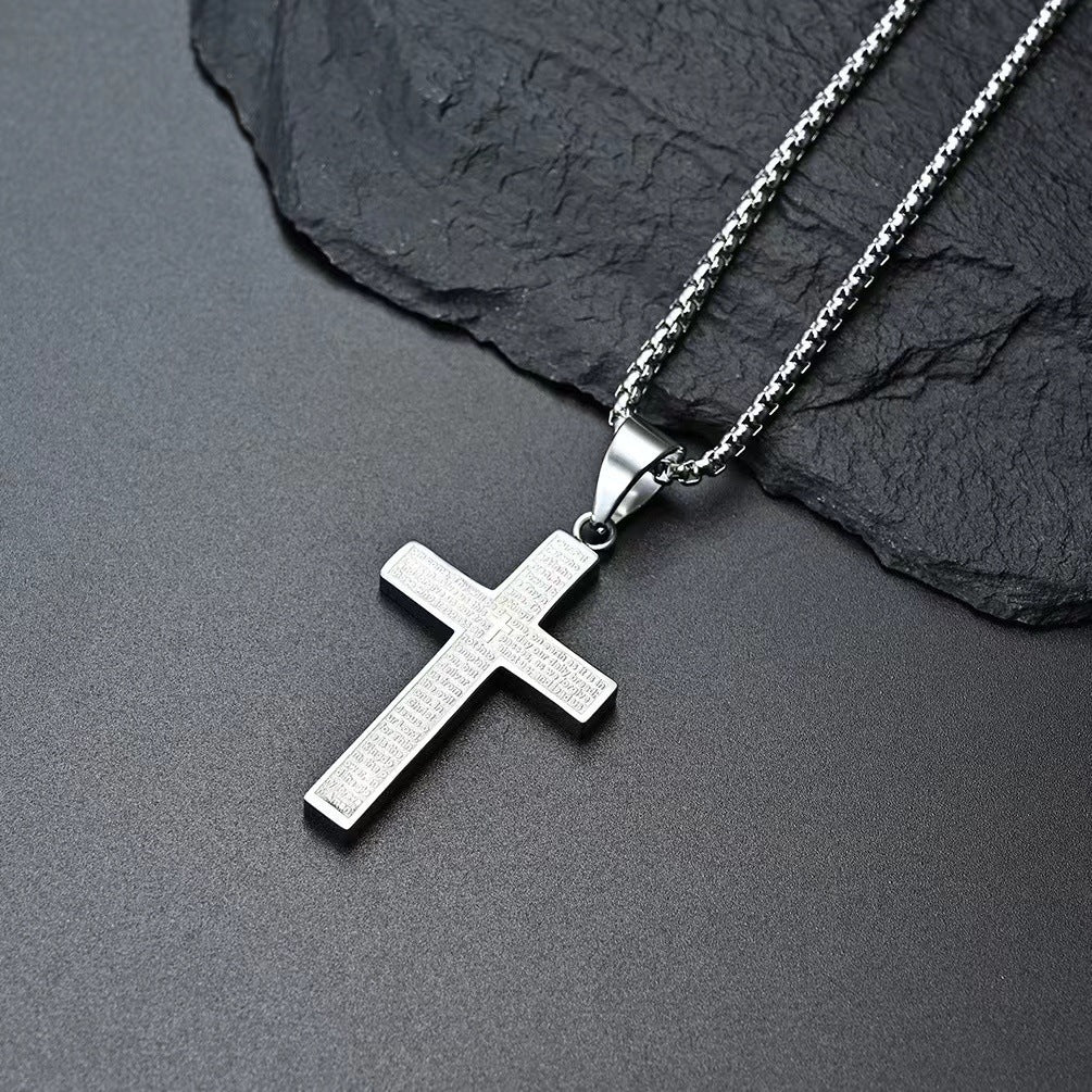 Men'S Fashion Stainless Steel Cross Necklace