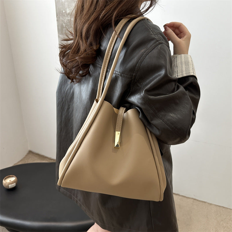 Sac fourre-tout décontracté de grande capacité pour femme, couleur unie