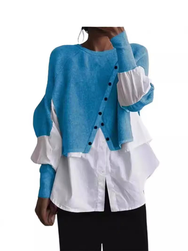 Women Fashion Casual Knitted Sweater Blouse