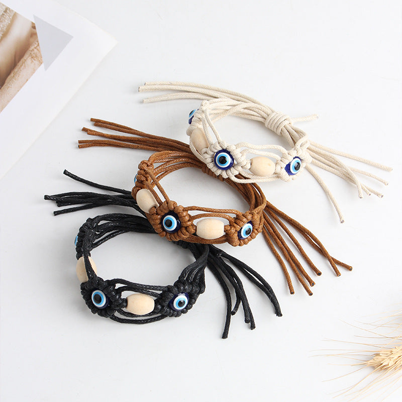 Bohemian Vintage Evil Eye Woven Bracelet