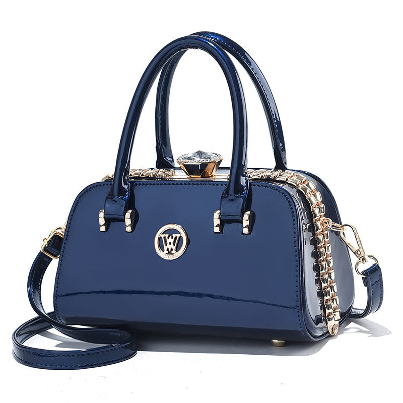 Bolso pequeño cuadrado de color sólido informal de moda para mujer