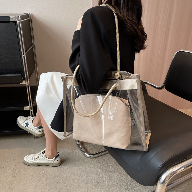 Spring And Summer Transparent PVC Travel Bag