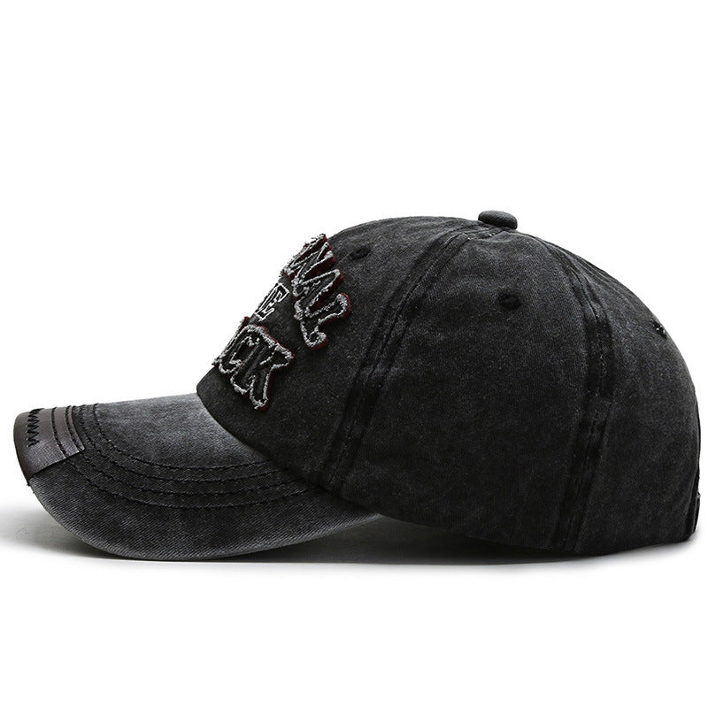 Gorra de béisbol con letras bordadas, estilo retro, informal, a la moda para hombre