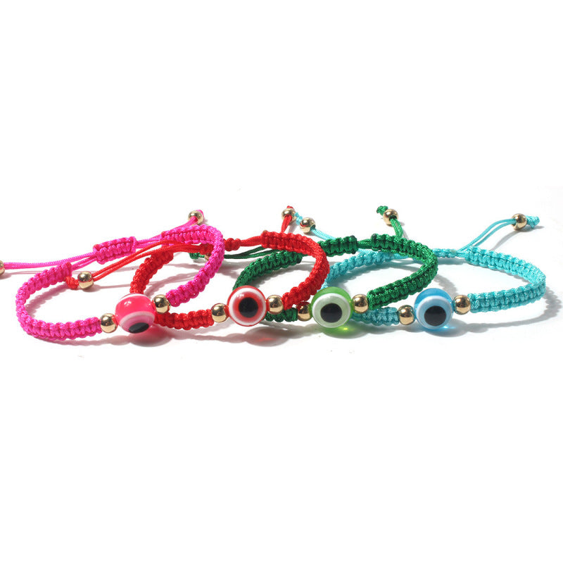 Bohemian Bracelet for Women Knitted Eye Bead Boho Jewelry