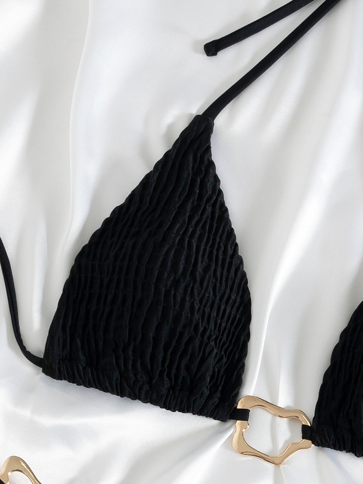Bikini sexy con decoración metálica para mujer