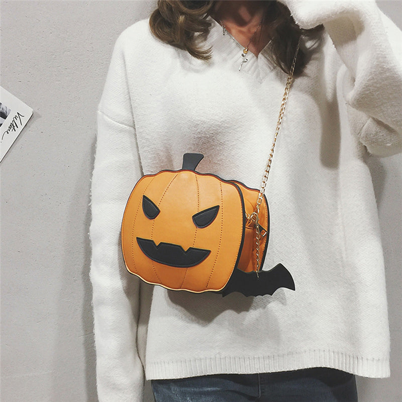 Bolso de poliéster con forma de calabaza y diablo para niños en Halloween