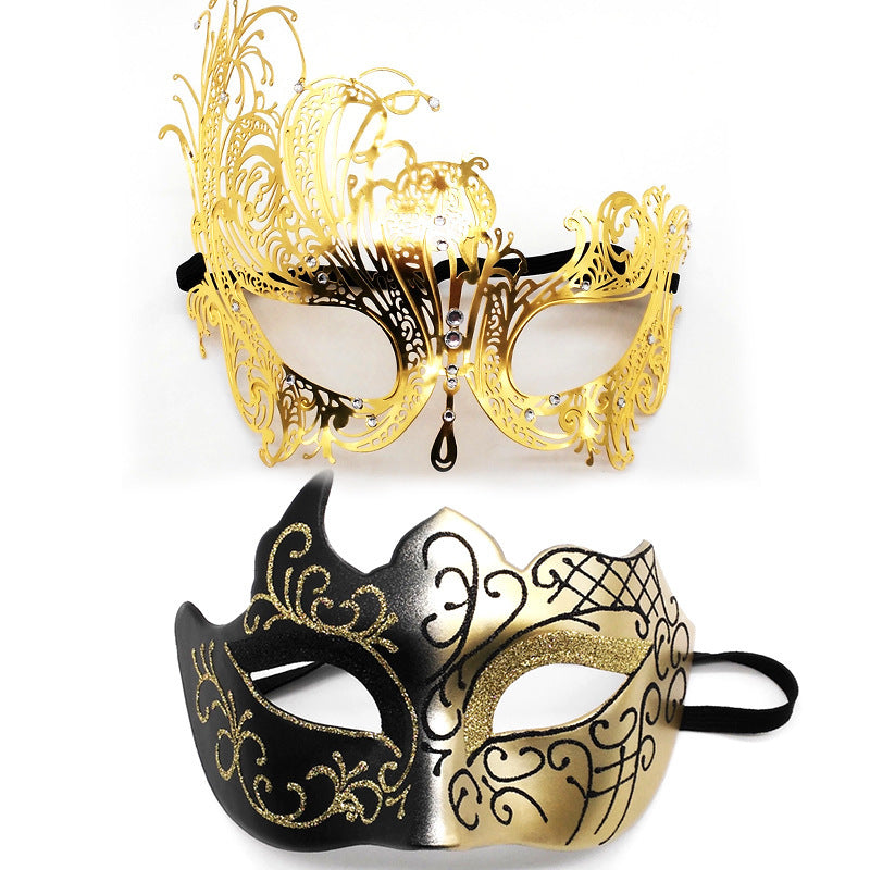 Masquerade Carnival Black Half Face Diamond Mask
