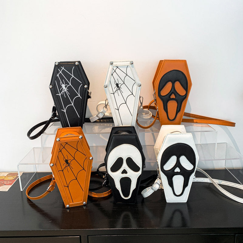 Bolso de hombro con diseño de calavera gótica de Halloween
