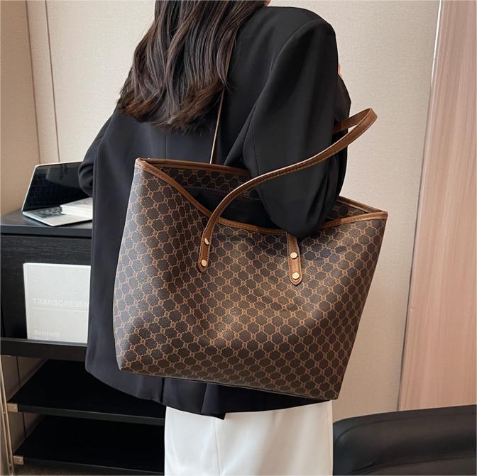 Bolso de mano informal de gran capacidad a la moda para mujer