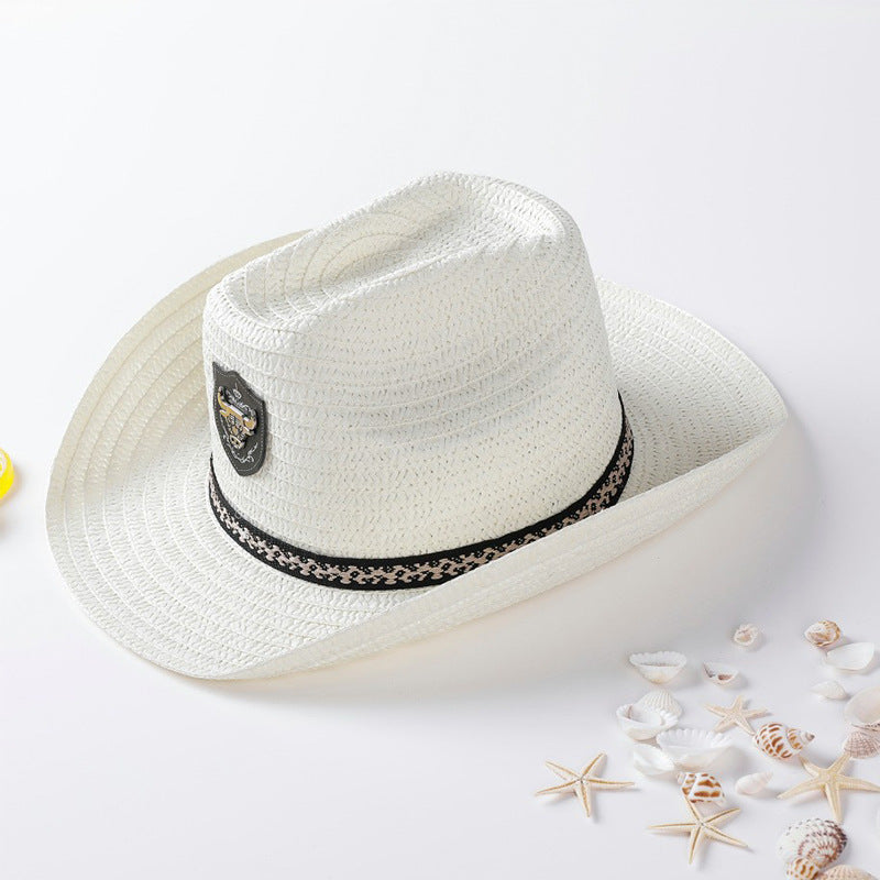Fashion Casual Solid Color Straw Sunshade Hat