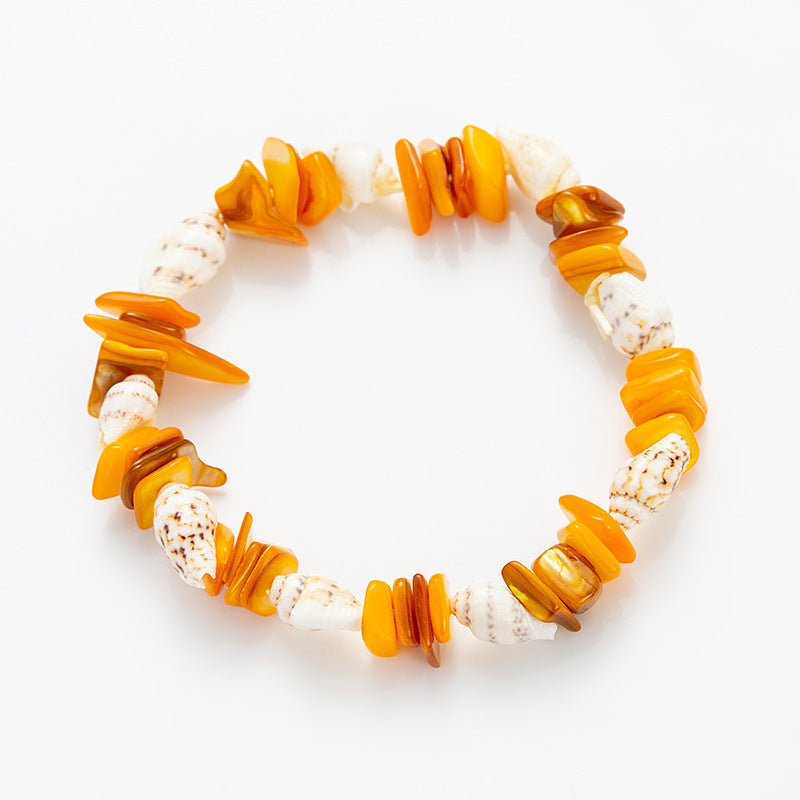 Bohemian Multicolor Irregular Stones Conch Bracelet