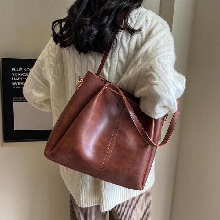 Bolso de mano retro de gran capacidad para mujer