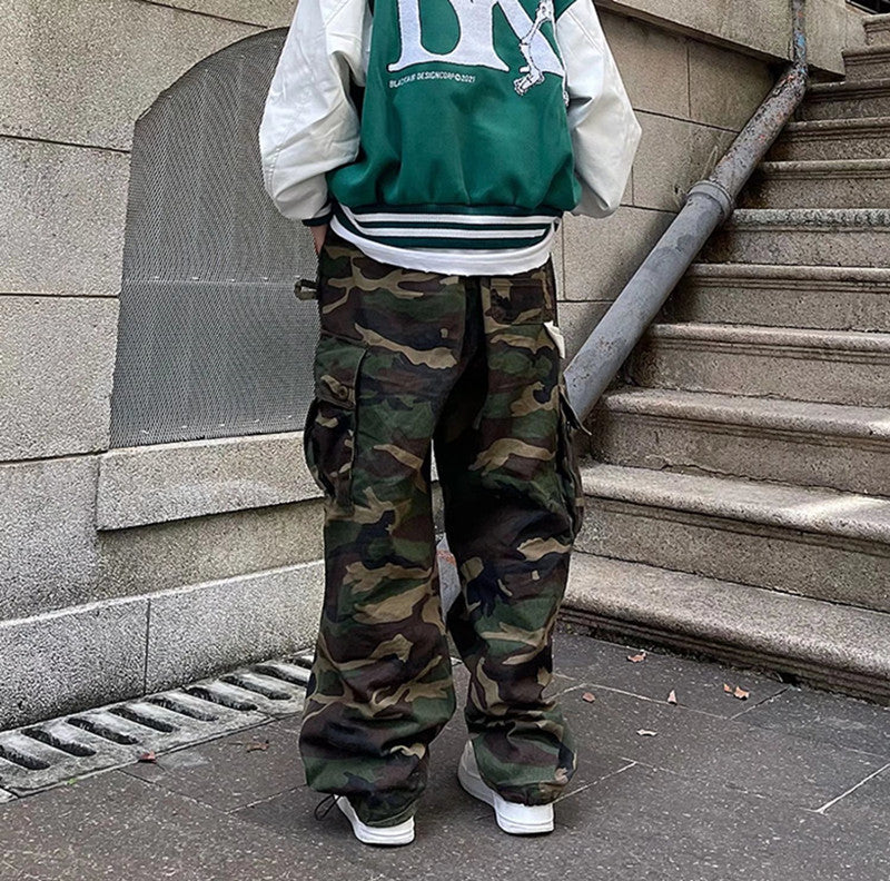 Men Fashion Casual Camouflage Cotton Blend Pants