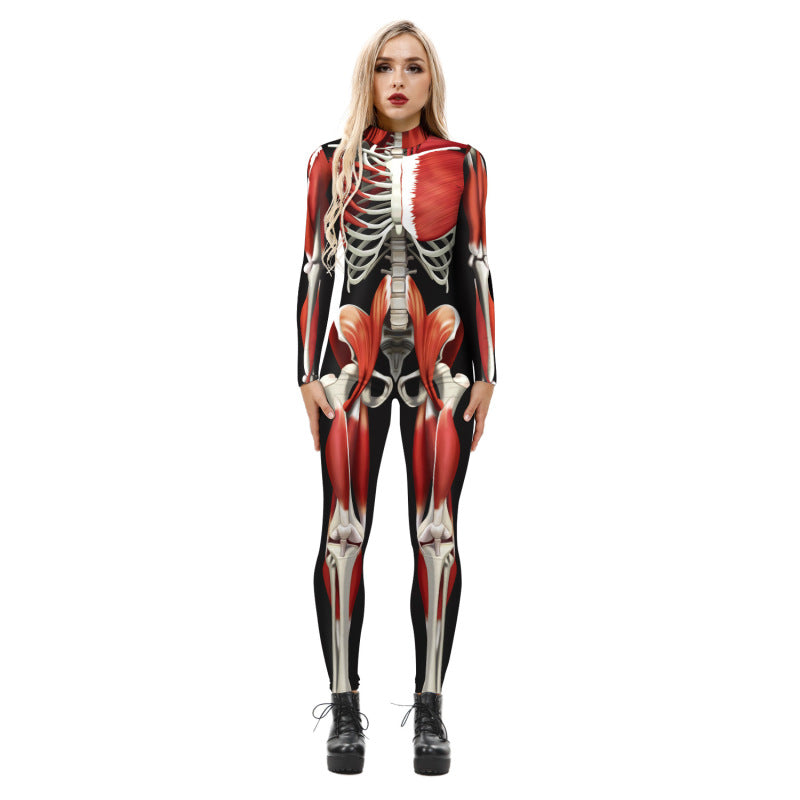 Halloween Women'S Fashion Armor Digital Printing Jumpsuit