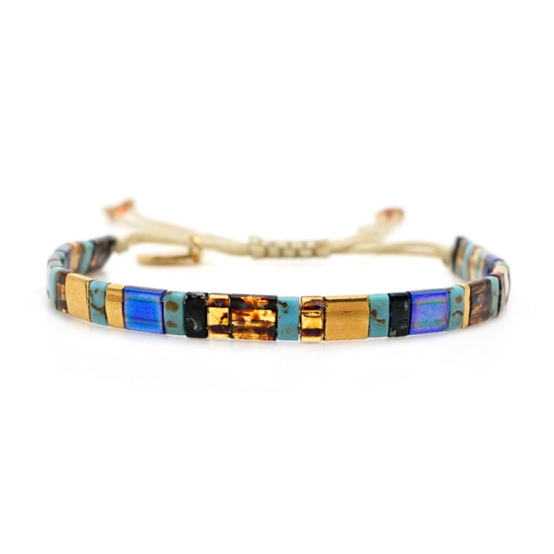 Women Casual Bohemian Handmade Beaded Woven Bracelet