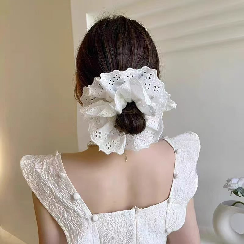 Women Vintage Elegant Lace Large Size Scrunchie