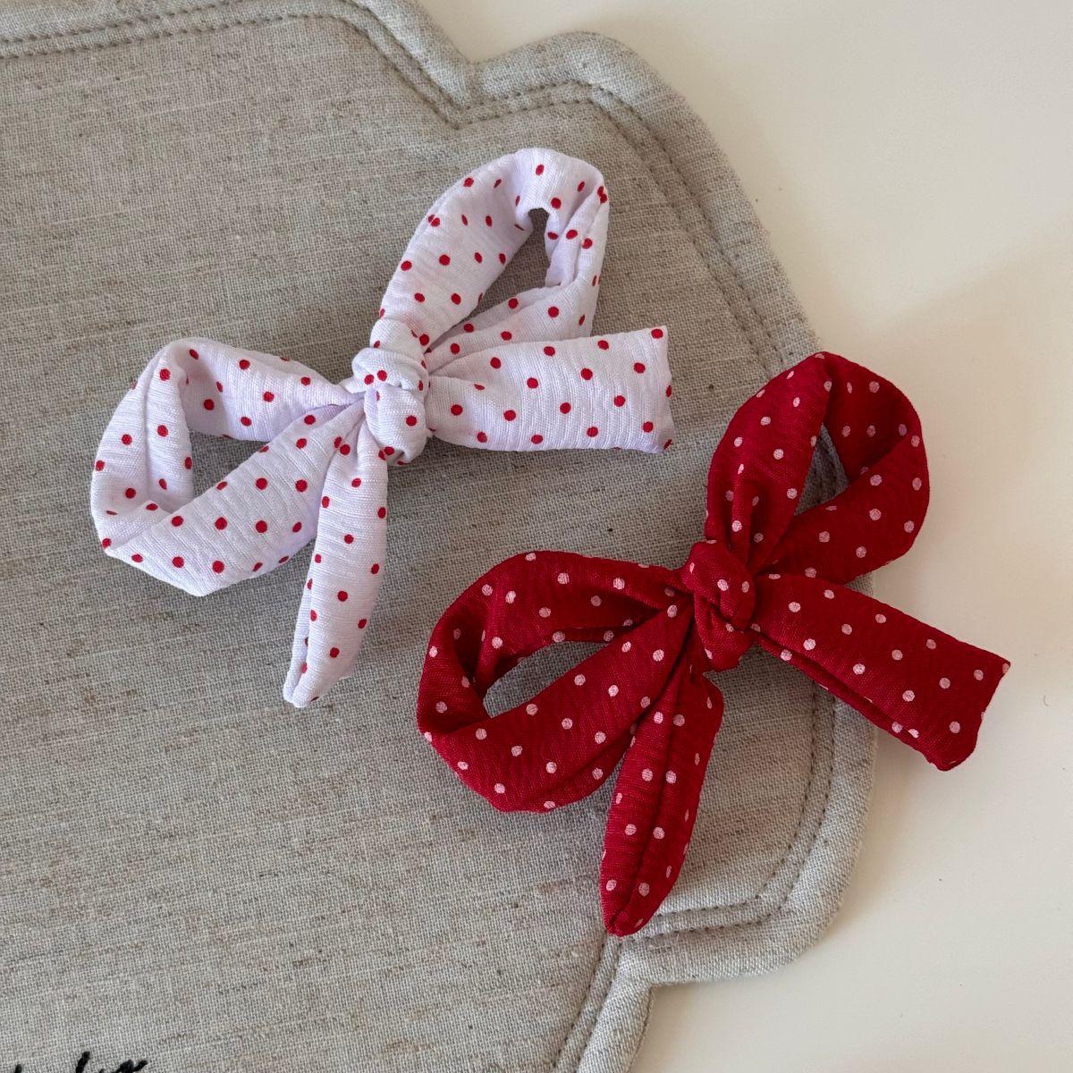 Women Fashion Polka Dot Bowknot Hairpin