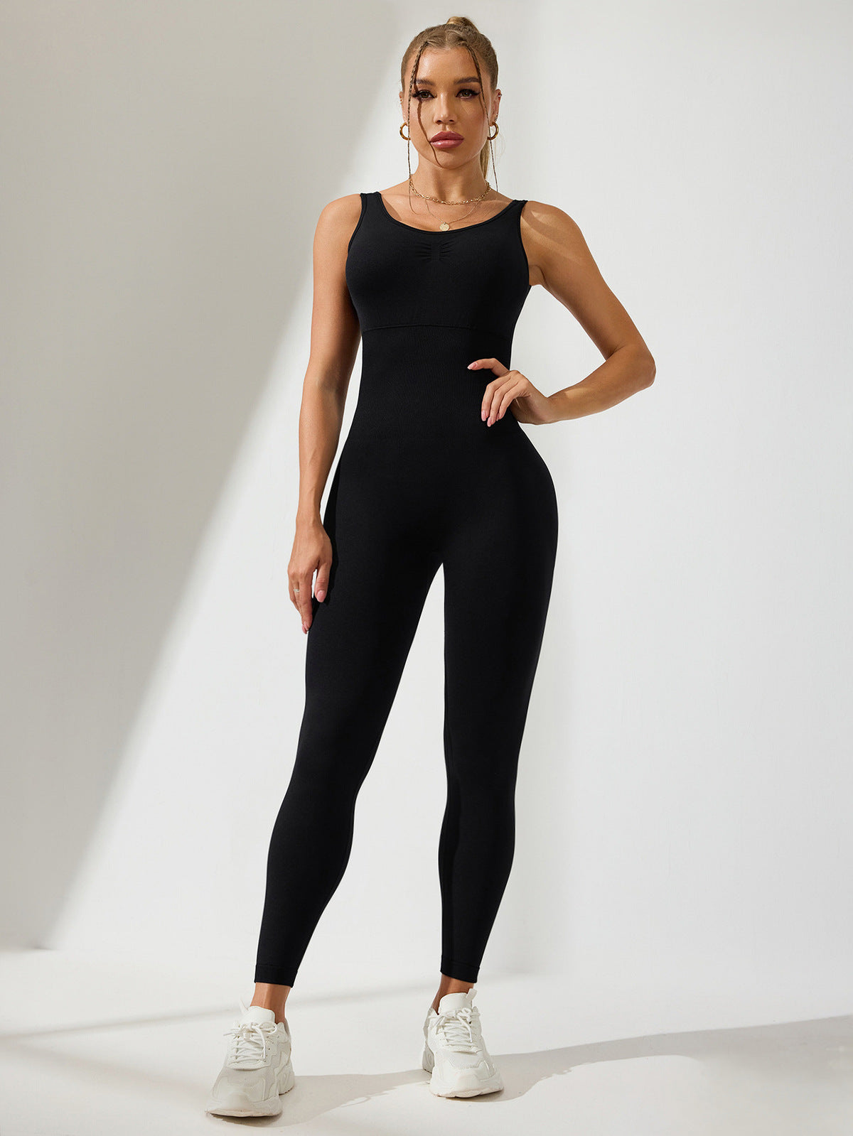 Women Seamless U-Shaped Backless Sports Jumpsuits - Athletic & Stylish