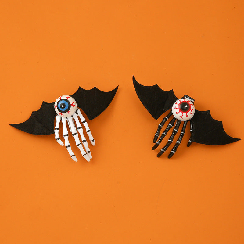 Pince à cheveux squelette drôle pour femme, motif horreur, Halloween