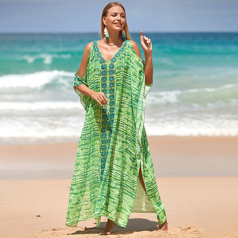 Vestido largo bohemio tipo blusa playera