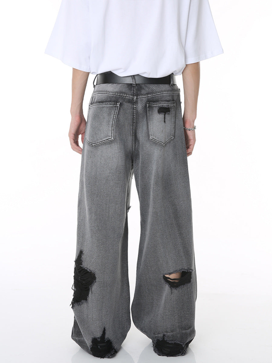 Jeans déchirés hip-hop pour hommes au style décontracté