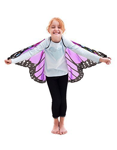 Capa con tiras de mariposa pequeña y decoración bonita para niños