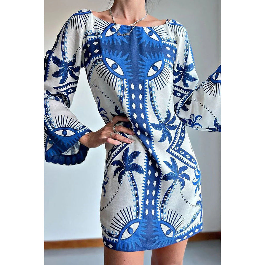 Women Casual Evil Eye Loose Holiday Dress