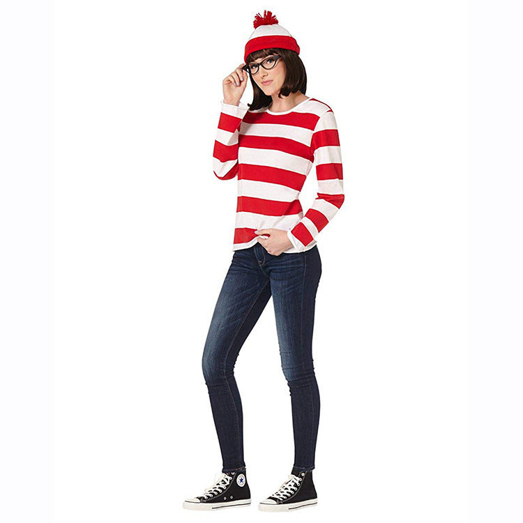 Halloween Cartoon Smart Wally Cosplay Parent-Child Costume