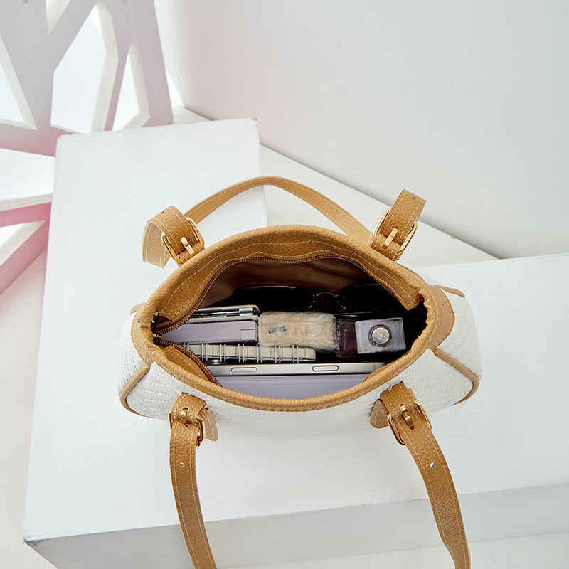 Women Casual Color Blocking Dumpling Bag