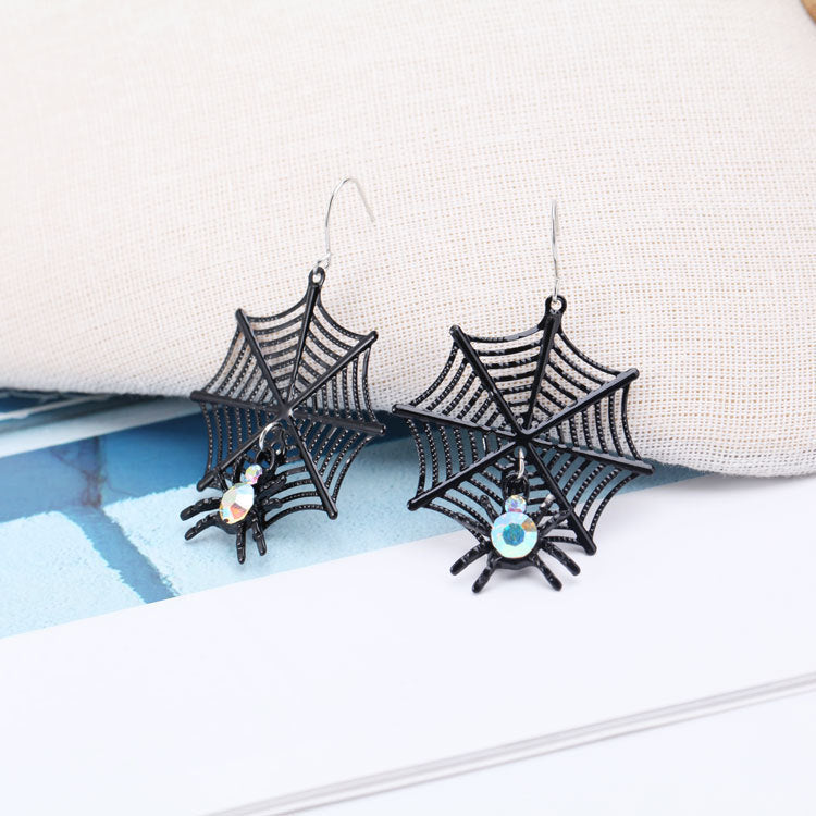 Halloween Women Horror Funny Ghost Spider Lips Earrings