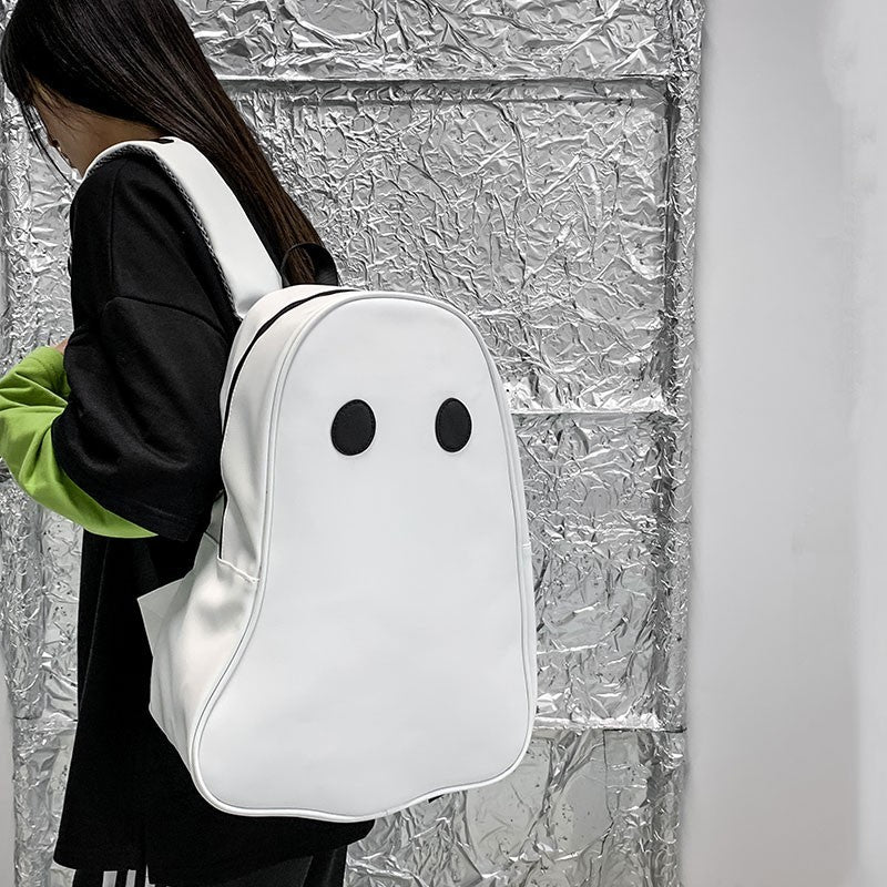Sac à dos en cuir PU grande capacité pour femme Ghost Imp Fashion