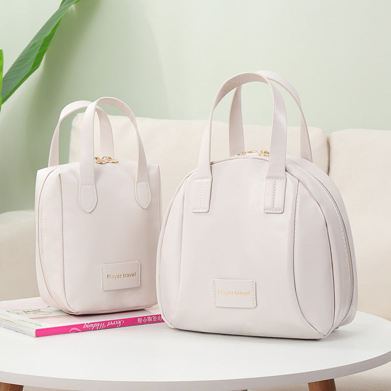 Bolsa de cosméticos portátil, sencilla y moderna, de gran capacidad para mujer.