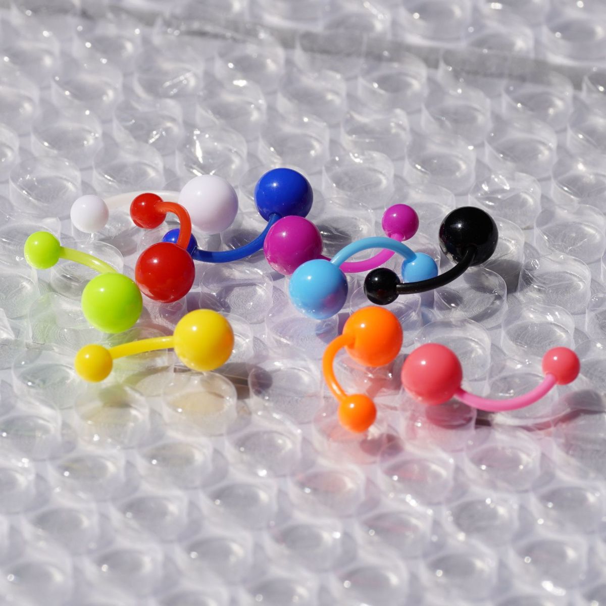 Piercing pour ongles en acrylique, simple et créatif, couleur bonbon, UV, doux, pour femmes