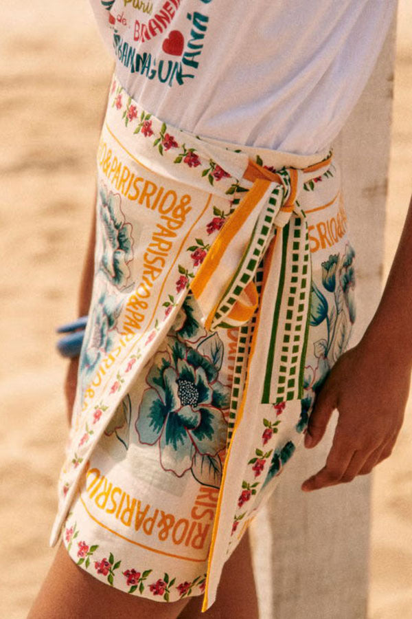Bohemian Vacation Women's Vintage Strap Print Skirt