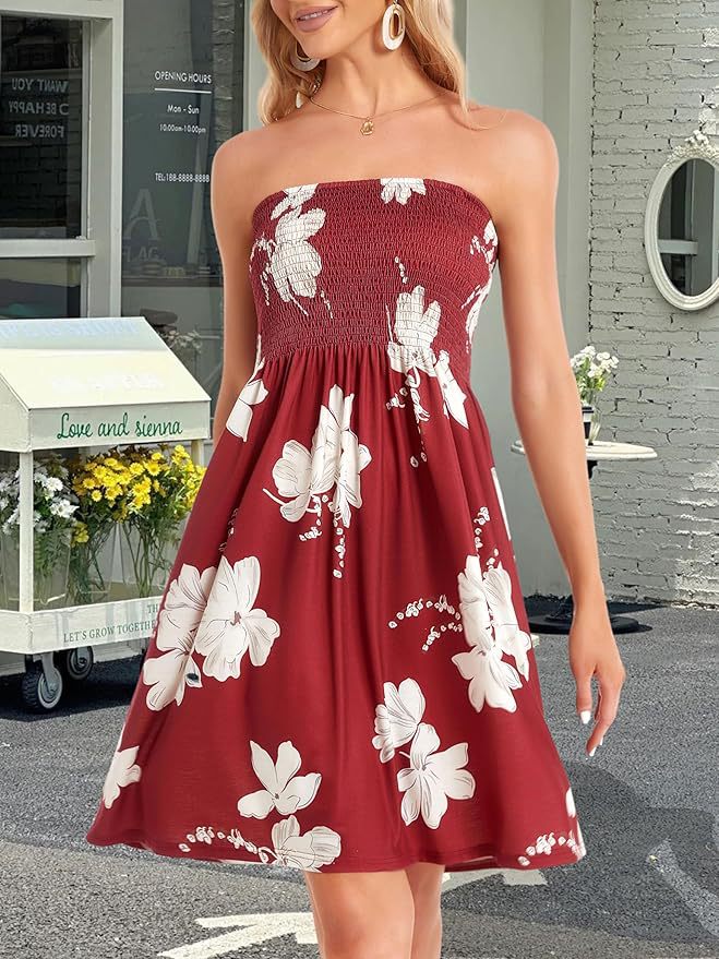 Women Casual Boho Floral Print Polyester Dress