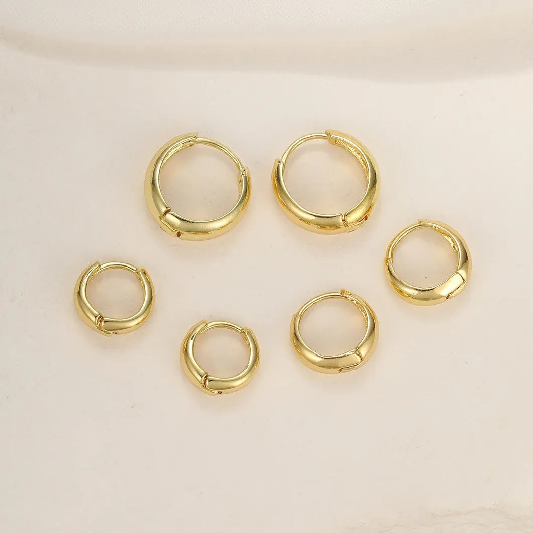 Women Geometric Copper Circle Earrings Jewelry Set