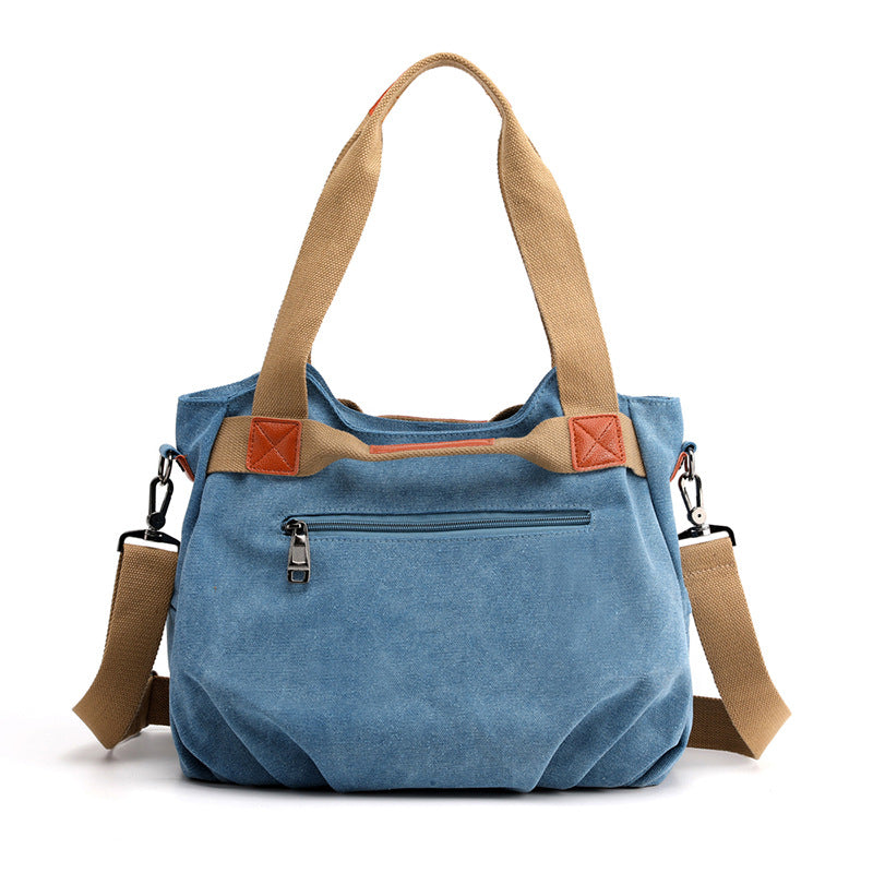 Vintage Casual Women Canvas Commuter Handbag