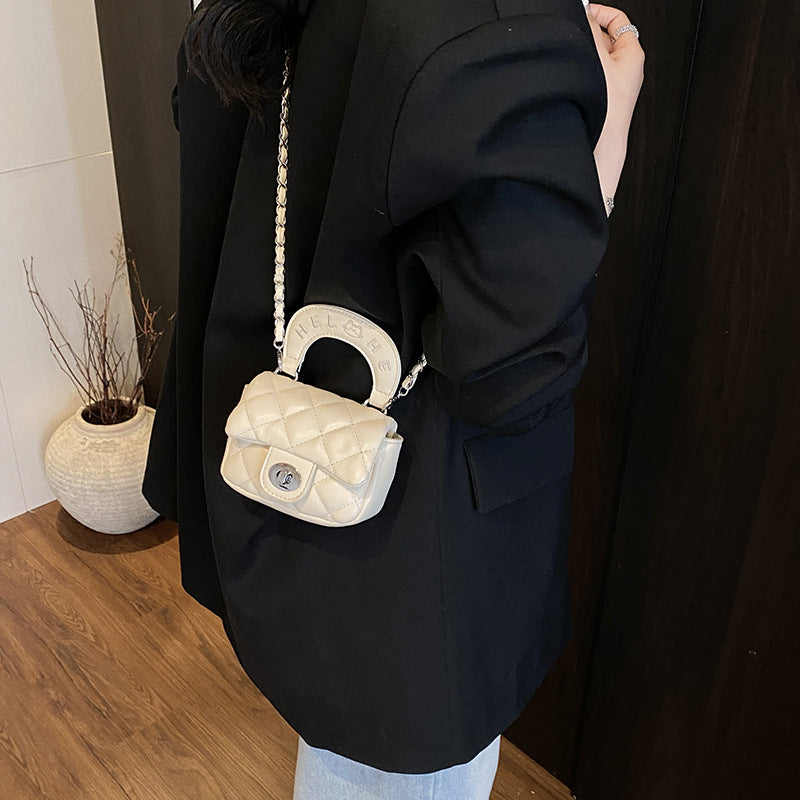Mini bolso bandolera de moda de color liso