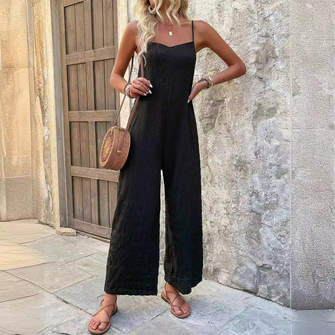 Combinaison camisole décontractée à imprimé floral pour femme