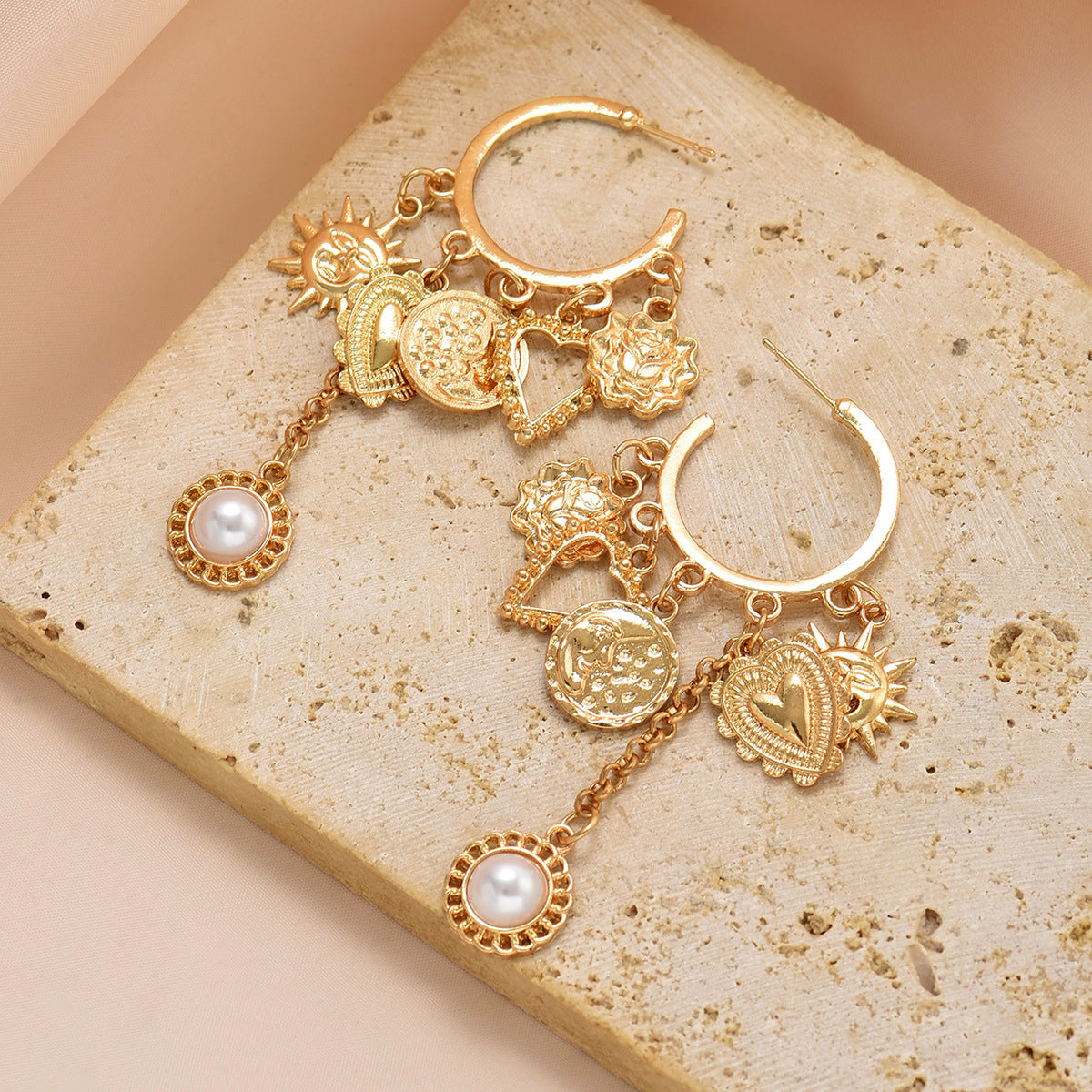 Fashion Alloy Pearl Tassel Earrings for Modern Style