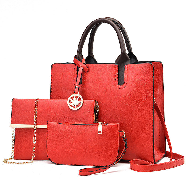 Women Large Capacity Tote Bag in PU Leather
