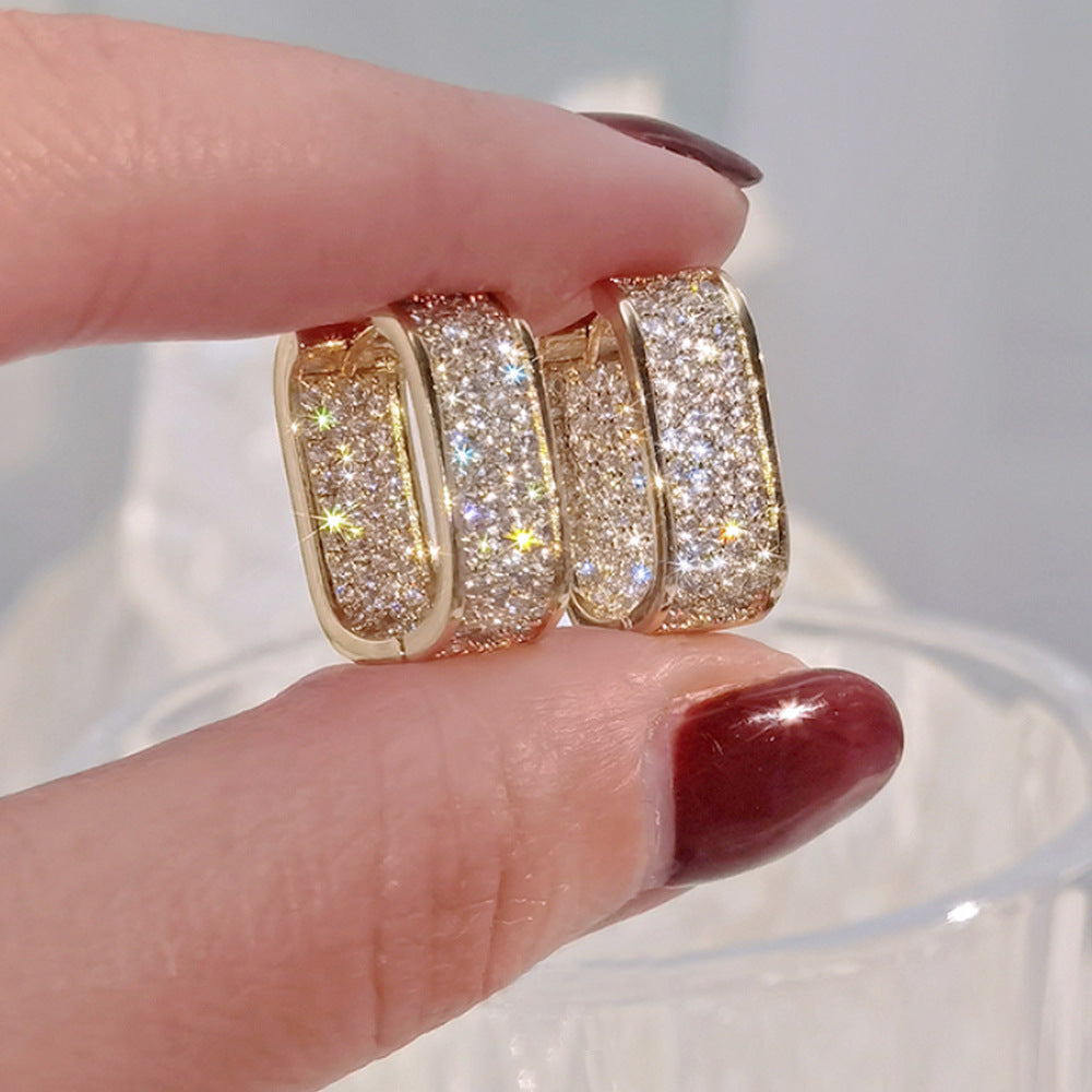 Women Fashion Micro-Inlaid Zircon Earrings