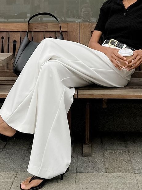 Women Elegant High-Waist Wide-Leg Pants