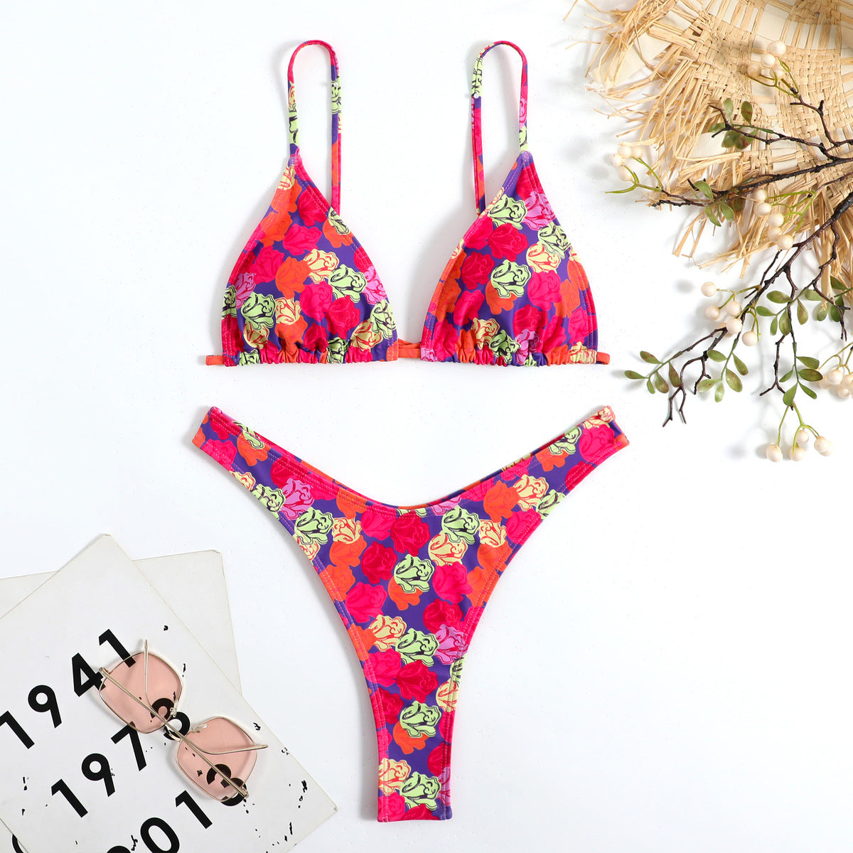 Women Sexy Floral Print Bikini
