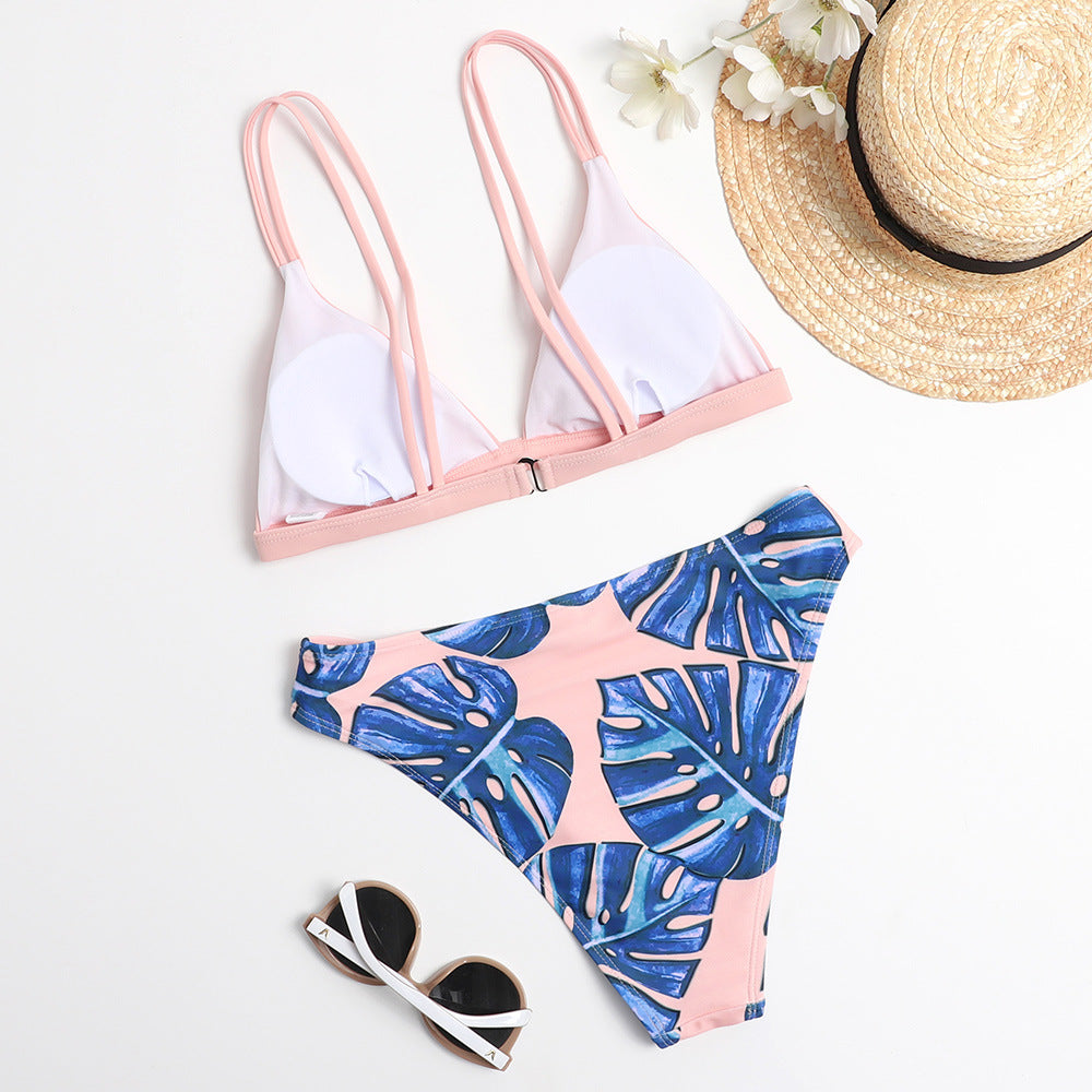 Traje de baño bikini estampado sexy de moda para mujer